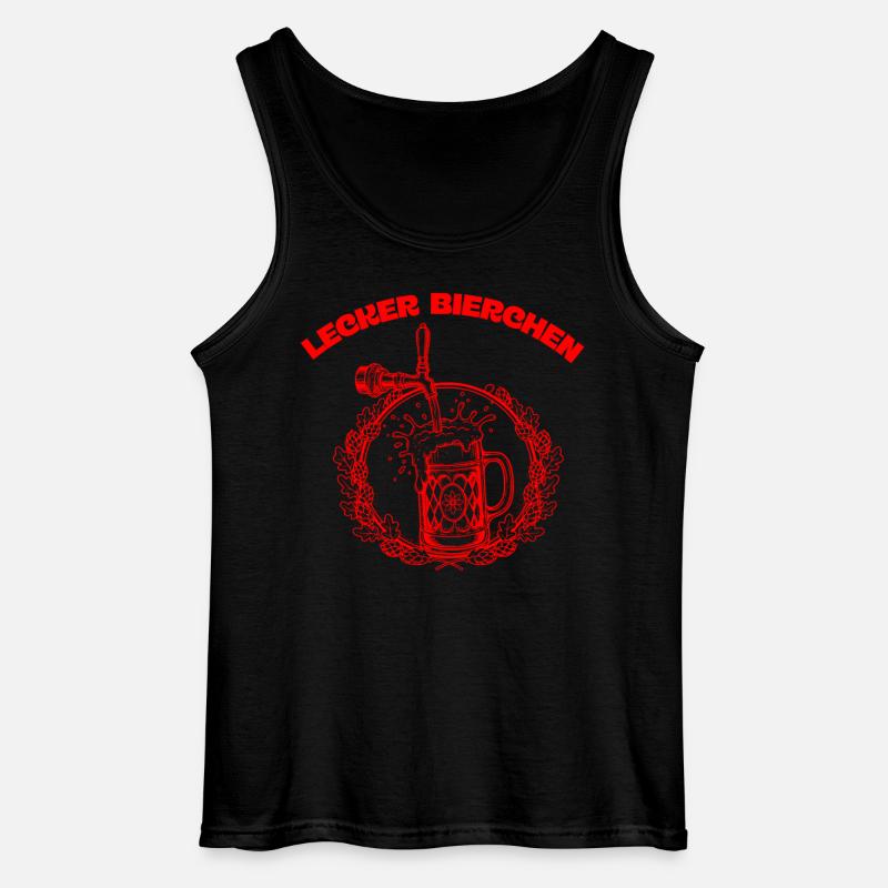 Lustiges Bier Geschenk – „Lecker Bierchen“ - Gildan Männer Tank Top - Schwarz