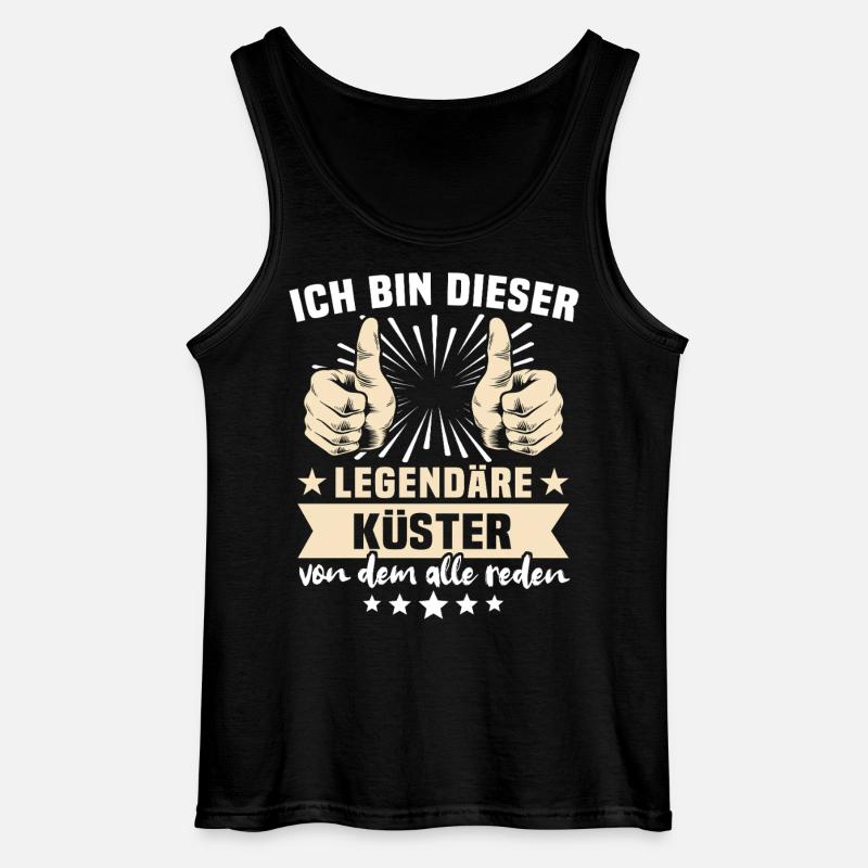 Küster Sprüche - Gildan Männer Tank Top - Schwarz