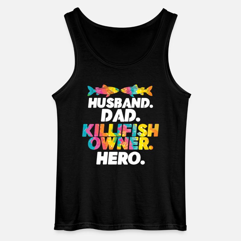 Toothcarp Killfish Toothballs Husband Dad - Gildan Men’s Tank Top - black
