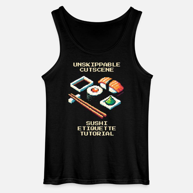 Unstoppable Cutscene | Sushi Etiquette Tutorial - Gildan Men’s Tank Top - black
