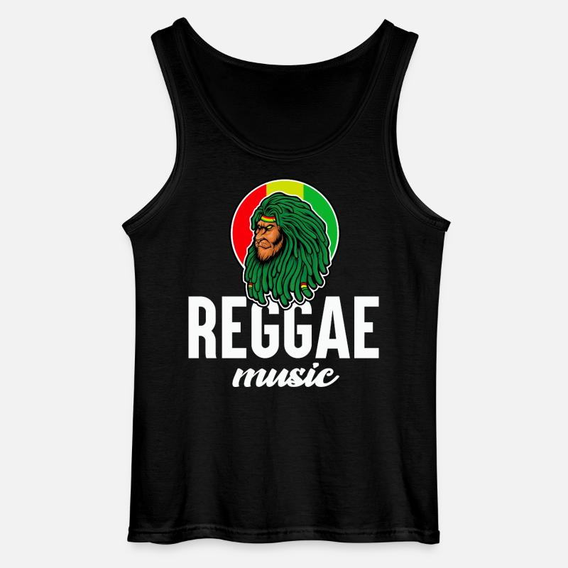 Reggae-Löwe in Rasta-Farben - Gildan Männer Tank Top - Schwarz
