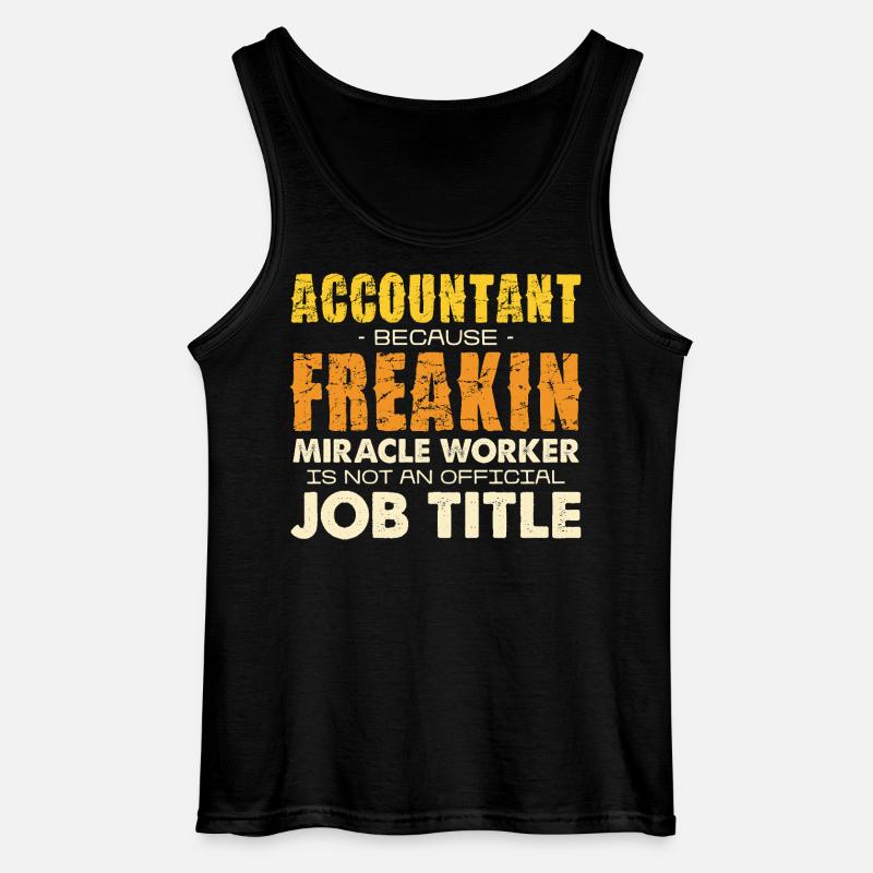 Buchhalterheld: Wunderwerk-Jobtitel - Gildan Männer Tank Top - Schwarz