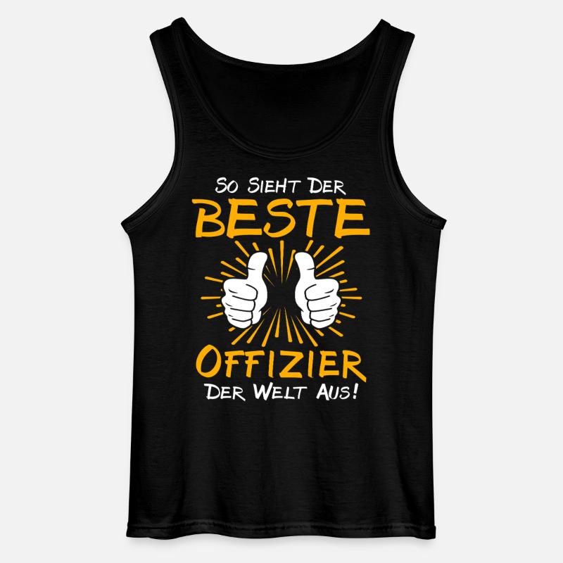 Offizier Geschenkidee - Gildan Männer Tank Top - Schwarz