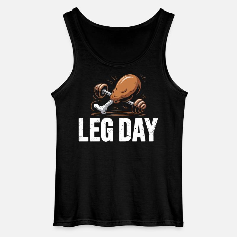 Leg Day Kraftduell - Gildan Männer Tank Top - Schwarz