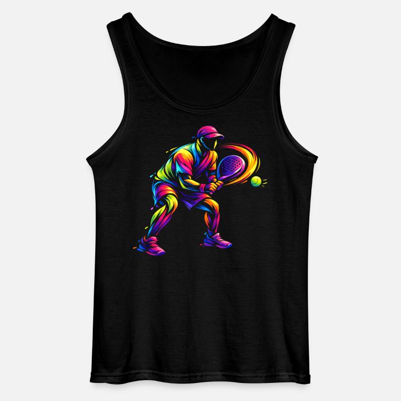 Padelspieler Geschenk Kinder Junge Leidenschaft - Gildan Männer Tank Top - Schwarz