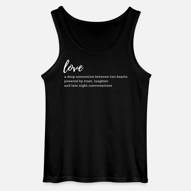 Love Text Valentines Day - Gildan Männer Tank Top - Schwarz