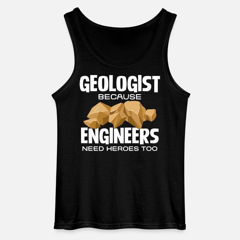Geologist Held: Engineers need heroes - Gildan Men’s Tank Top - black