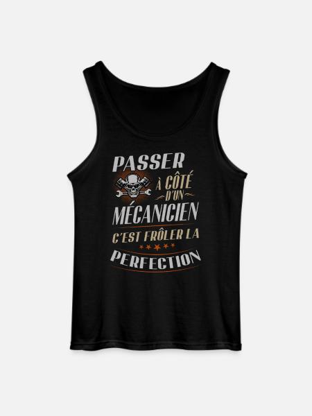 Mechaniker Nahe-Perfektion-Humor-Werkstatt - Gildan Männer Tank Top - Schwarz