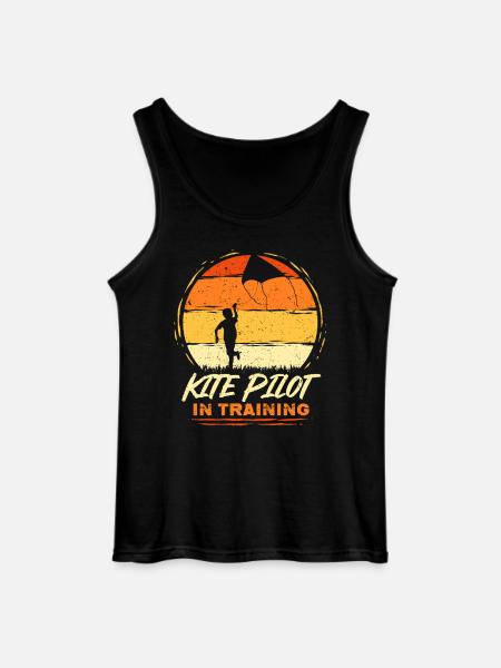 Drachen Drachensteigen Kite Pilot In Training - Gildan Männer Tank Top - Schwarz
