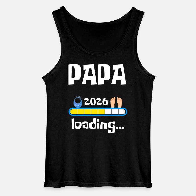 Papa 2026 Loading - Gildan Männer Tank Top - Schwarz