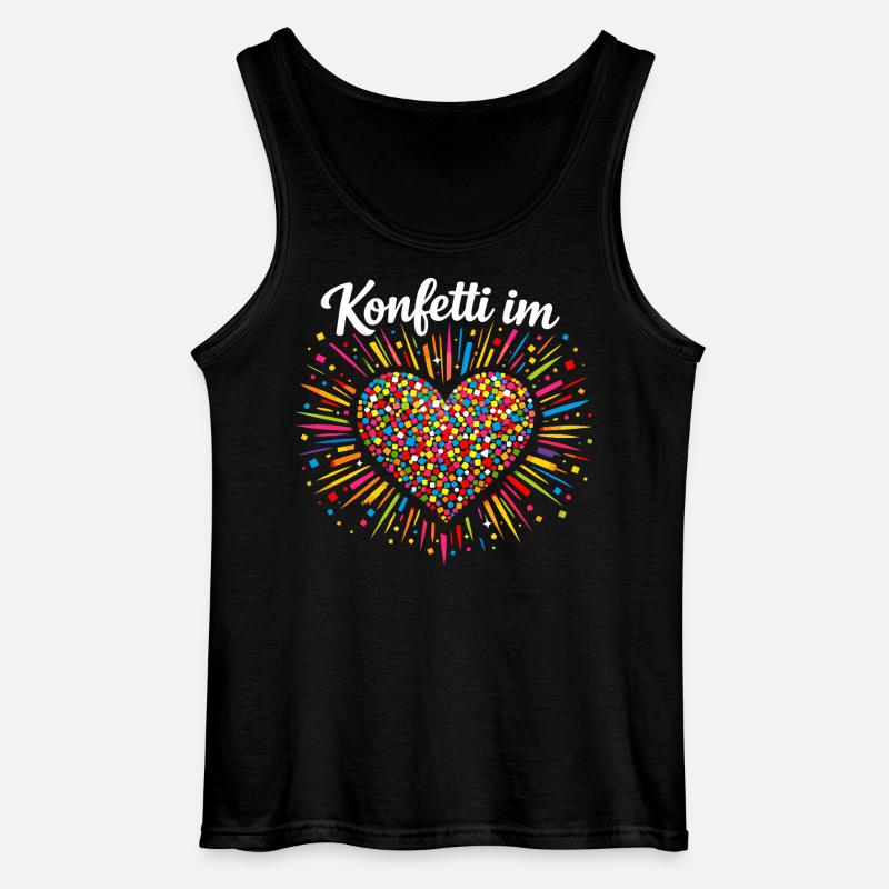 Konfetti Im Herzen Karneval Geschenk - Gildan Männer Tank Top - Schwarz