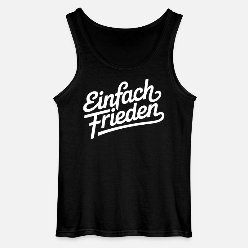 Einfach Frieden – Ruhe, Menschlichkeit - Gildan Männer Tank Top - Schwarz