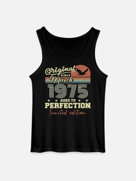 Birthday March 1975 - Gildan Men’s Tank Top - black