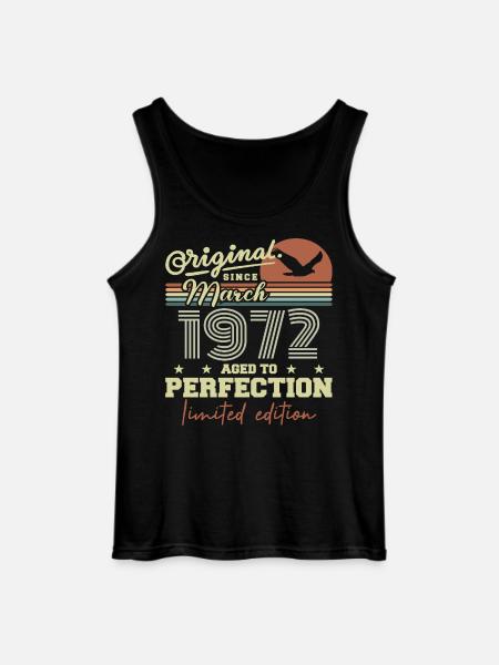 Birthday March 1972 - Gildan Men’s Tank Top - black