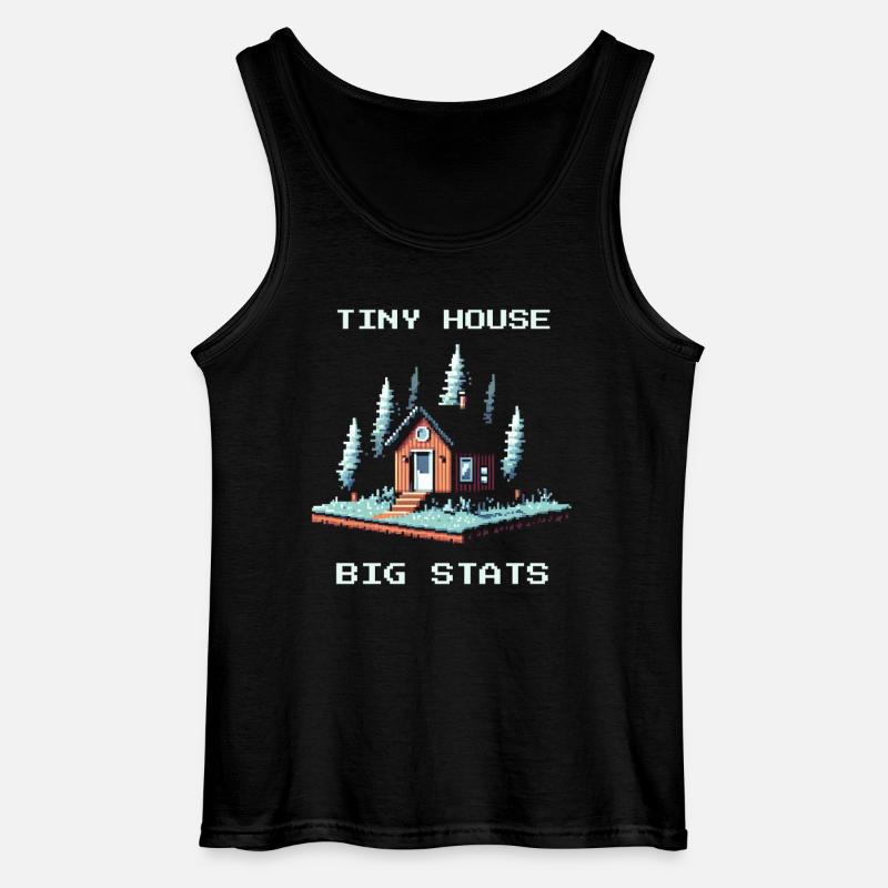 Tiny House, Big Values | Minimalism - Gildan Men’s Tank Top - black
