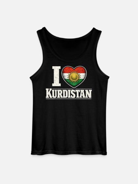 I Love Kurdistan Kurde Kurden - Gildan Männer Tank Top - Schwarz