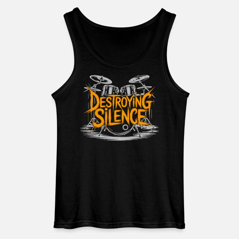 Schlagzeuger Drumset Design - Gildan Männer Tank Top - Schwarz