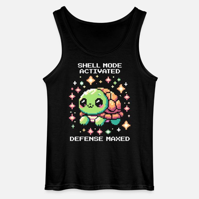 Tank Mode Active | Turtle - Gildan Men’s Tank Top - black