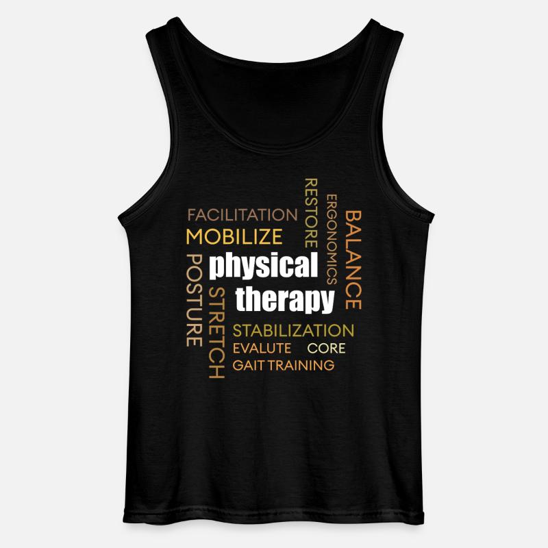 Physiotherapy Word Cloud: Mobilization - Gildan Men’s Tank Top - black