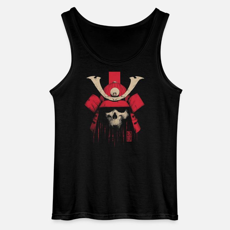 Teschio di Samurai Cremisi - Canotta da uomo Gildan - nero