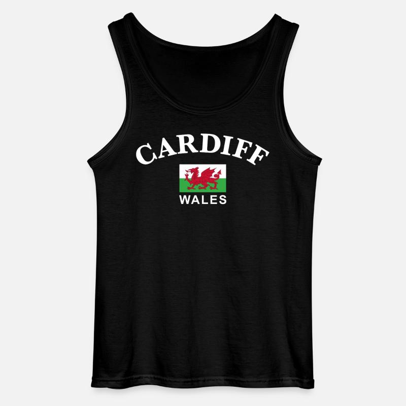 Cardiff, Wales - Gildan Männer Tank Top - Schwarz