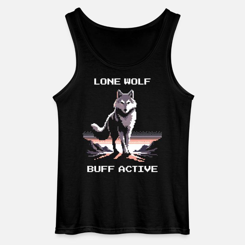 Lone Wolf active | Wolf Power - Gildan Men’s Tank Top - black