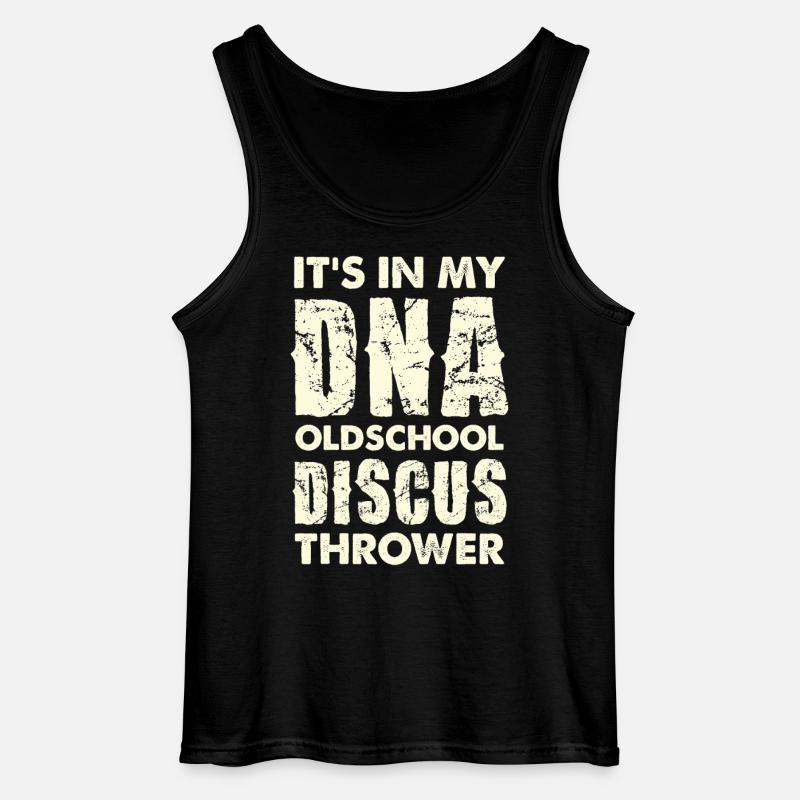 DNA Oldschool Discus Thrower - Gildan Men’s Tank Top - black