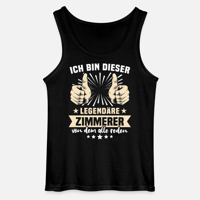 Zimmerer Sprüche - Gildan Männer Tank Top - Schwarz