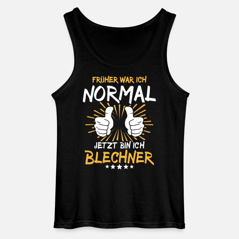 Blechner Spruch - Gildan Männer Tank Top - Schwarz