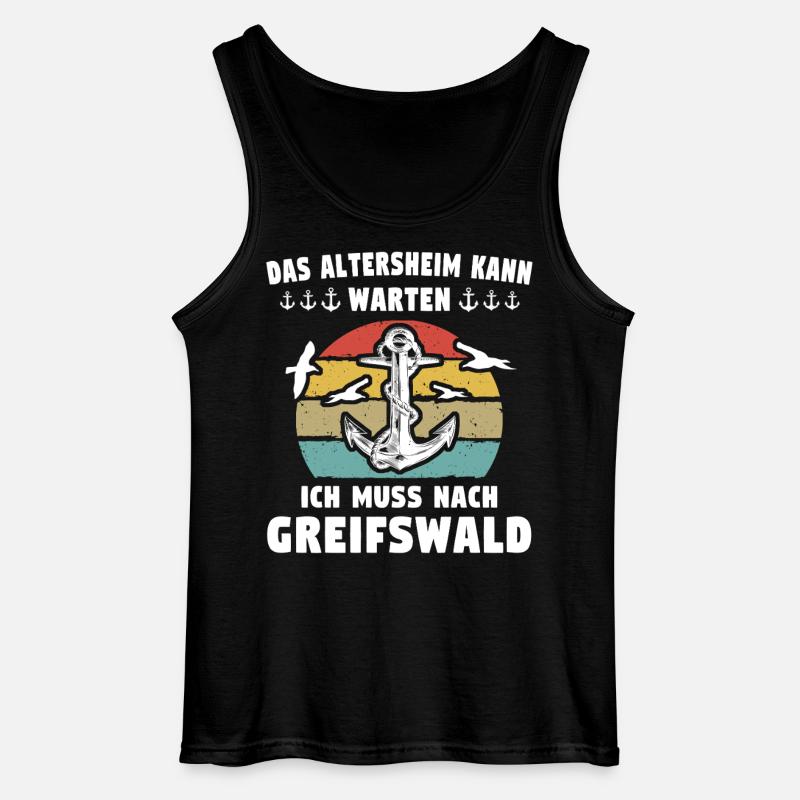 Greifswald Sprüche - Gildan Männer Tank Top - Schwarz