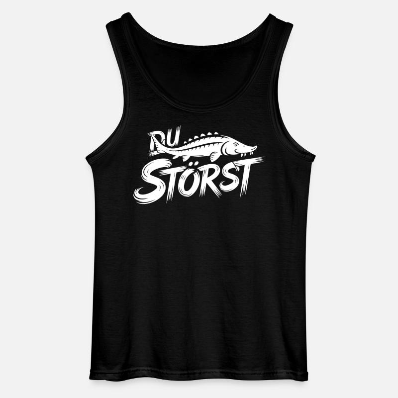 Stör Sterlet Graffiti Muster - Gildan Männer Tank Top - Schwarz