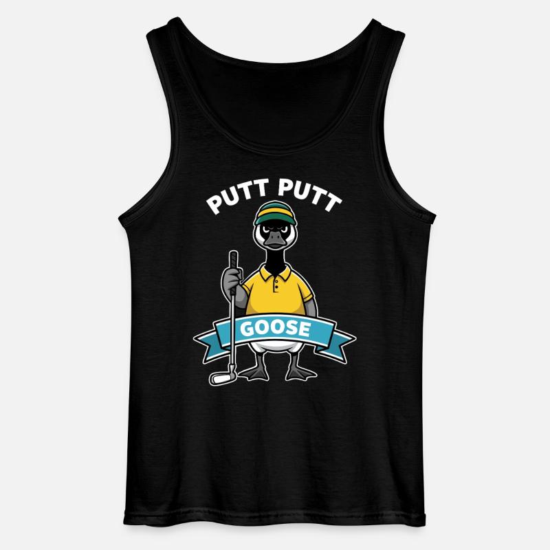 Golf lustige Gans - Gildan Männer Tank Top - Schwarz