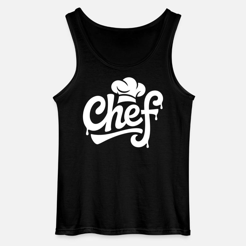 Chef Graffiti Küchenlogo - Gildan Männer Tank Top - Schwarz