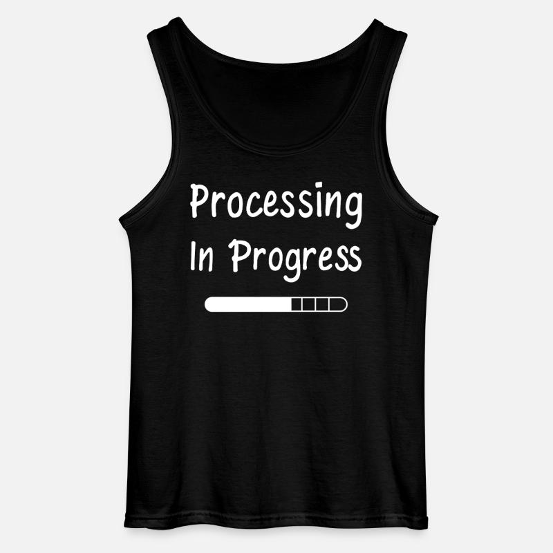 Processing In Progress Ladebalken Statement - Gildan Männer Tank Top - Schwarz