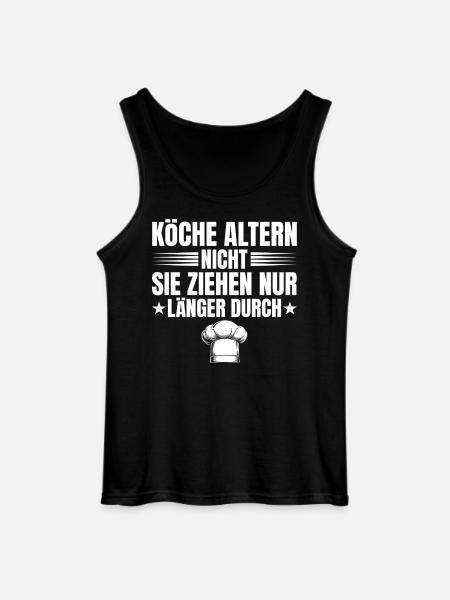 Cooks don't age Funny saying cooking - Gildan Men’s Tank Top - black