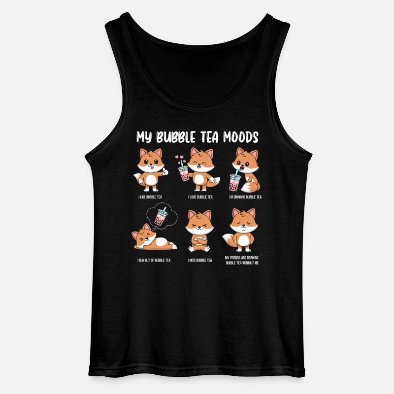 Fuchs Bubble Tea Meme - Gildan Männer Tank Top - Schwarz