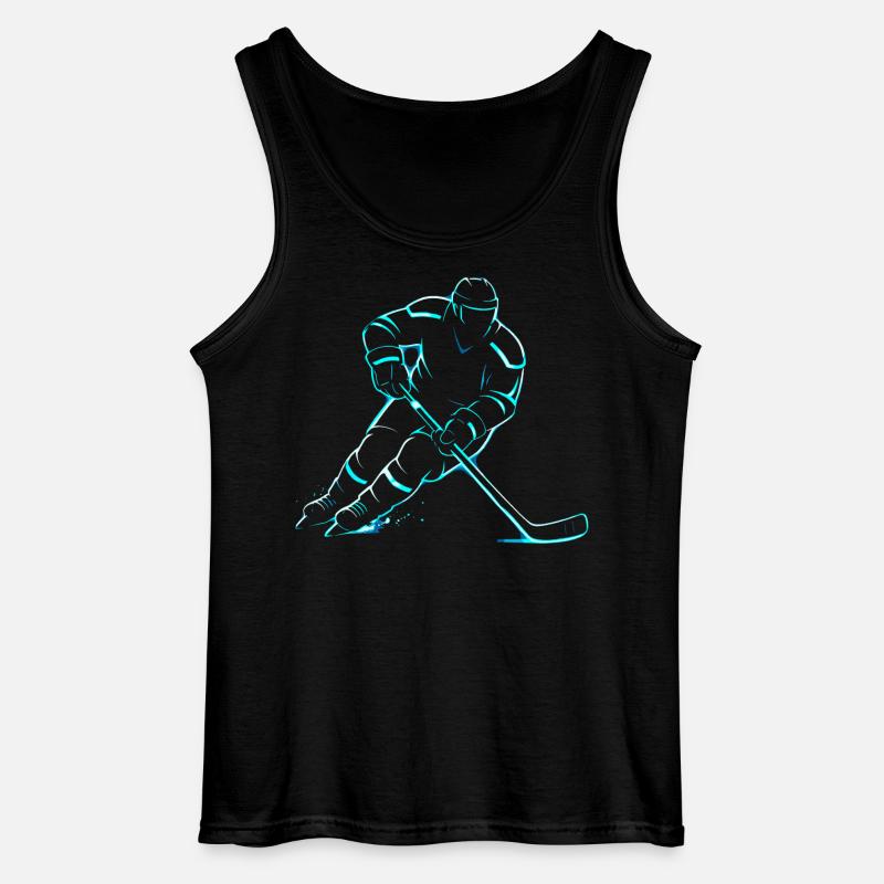 Eishockey Junge Spieler Geschenk - Gildan Männer Tank Top - Schwarz