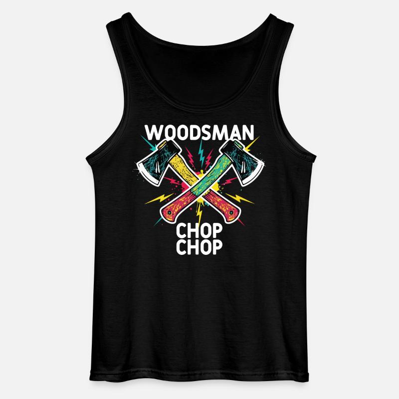 Woodsman Chop Chop Camping-Äxte - Gildan Männer Tank Top - Schwarz