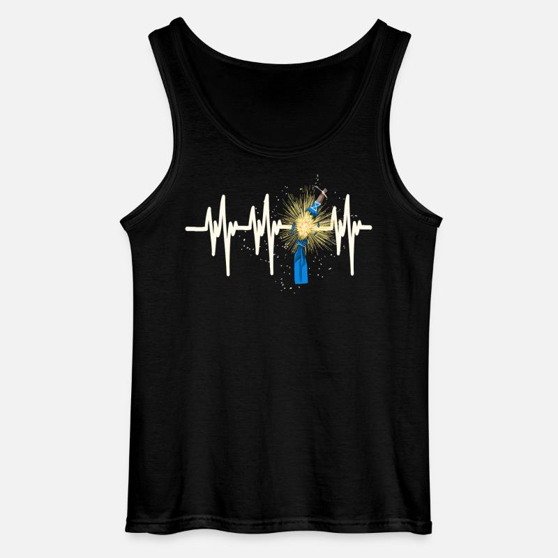 Fallas de Valencia Heartbeat - Gildan Männer Tank Top - Schwarz