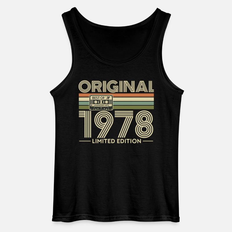 Original 1978 Limited Edition Retro - Gildan Männer Tank Top - Schwarz