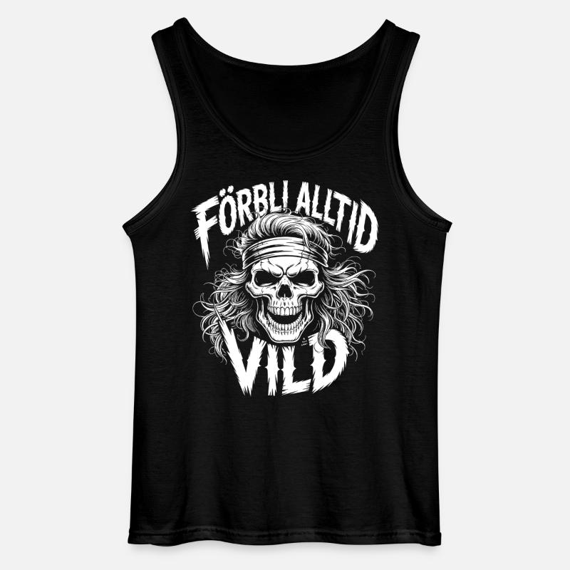 Wild Side Skull - Gildan Männer Tank Top - Schwarz