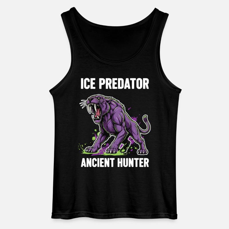 Smilodon-Räuber Uralter Jäger - Gildan Männer Tank Top - Schwarz