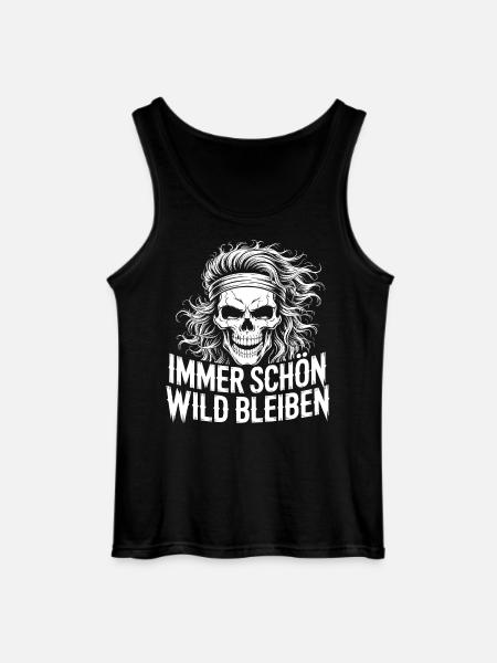 Totenkopf mit wildem Haar - Gildan Männer Tank Top - Schwarz
