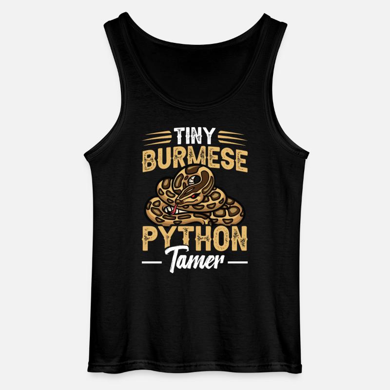 Python-Tamer-Schlangen-Terrarium-Reptilienhüter - Gildan Männer Tank Top - Schwarz