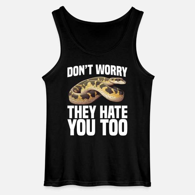 Python-Besitzer Schlangenterrarium, Reptilienhaut Burmesischer - Gildan Männer Tank Top - Schwarz