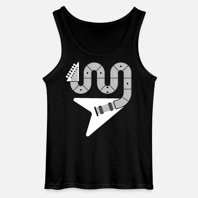 Abstrakte E-Gitarre - Gildan Männer Tank Top - Schwarz