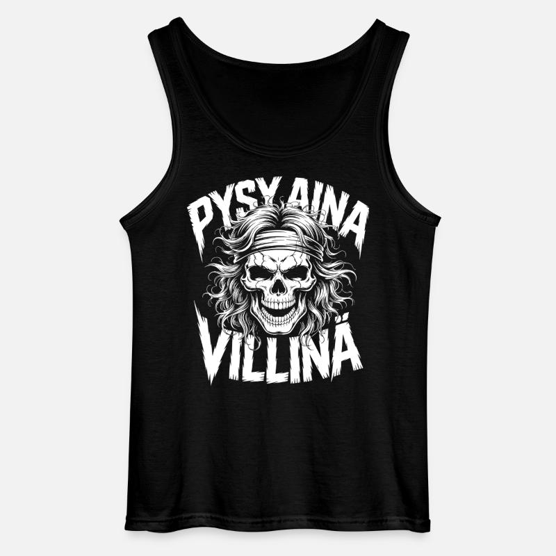 Vild kranie-design - Gildan tanktop til mænd - sort