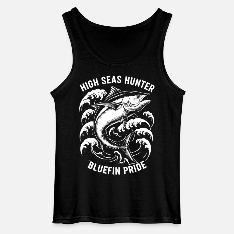Seefischer Thunfisch-Blauflossenjäger - Gildan Männer Tank Top - Schwarz