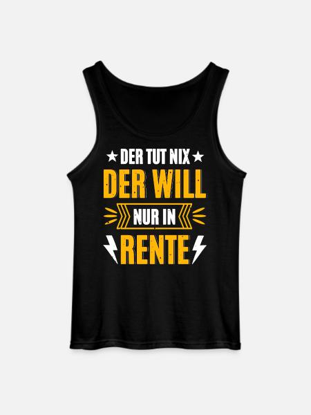 Der Will In Rente - Gildan Männer Tank Top - Schwarz