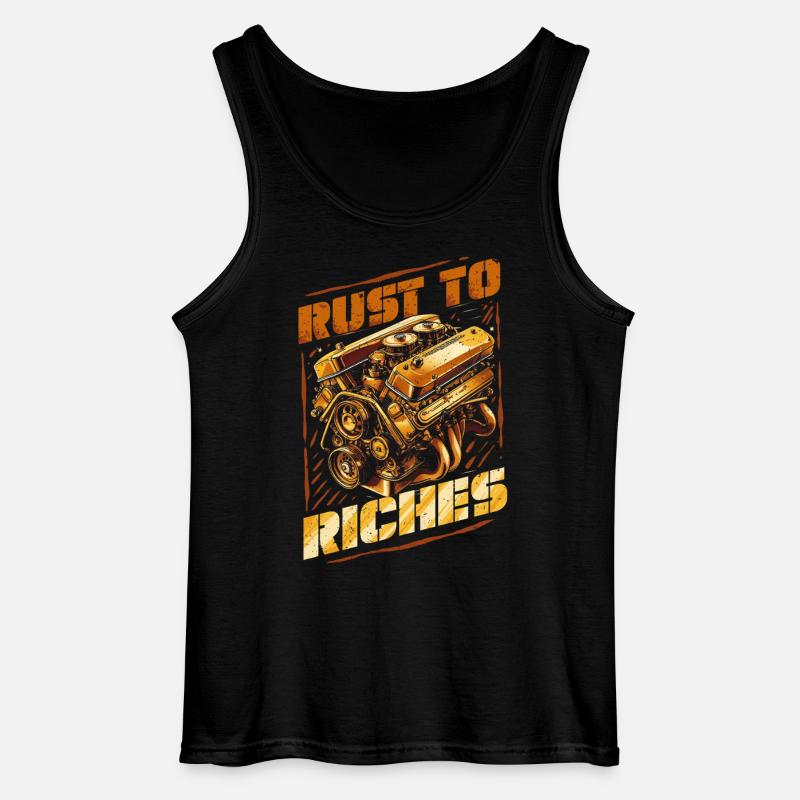 Auto Restauration Rust To Riches - Gildan Männer Tank Top - Schwarz